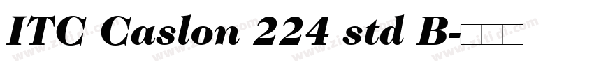 ITC Caslon 224 std B字体转换